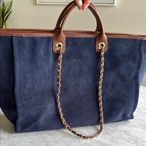 Lily & Bean London Velvet Tote Bag